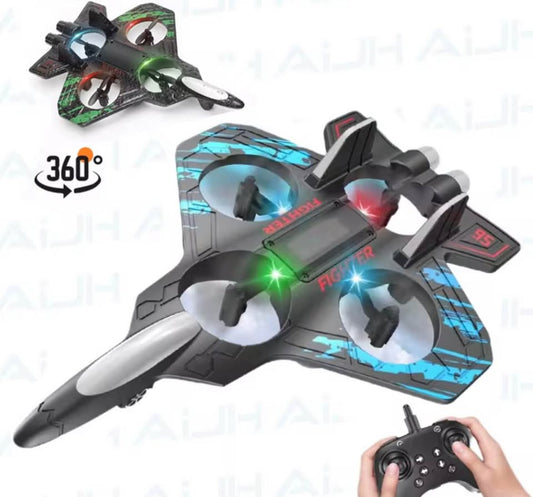 Avión Dron Control Remoto Fighter 360°  | Juguete Volador Anti Golpes