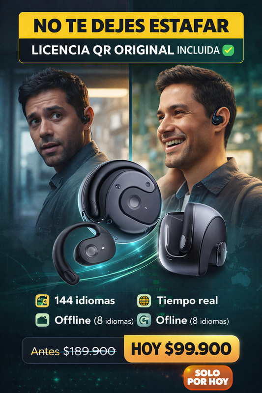 Audífonos Traductores Inteligentes Bluetooth – Traducción en Tiempo Real 144 Idiomas