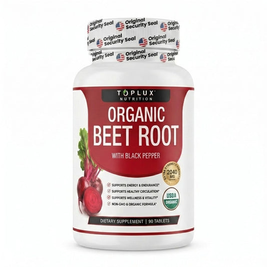 Organic Beet Root con Pimienta Negra | 90 Tabletas